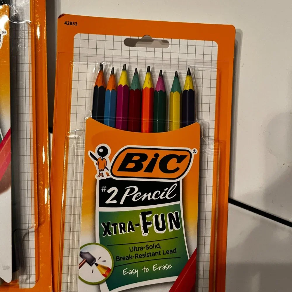 Bic Pencils and‎ Novelty Erasers (Mixed Lot / New / home /x)